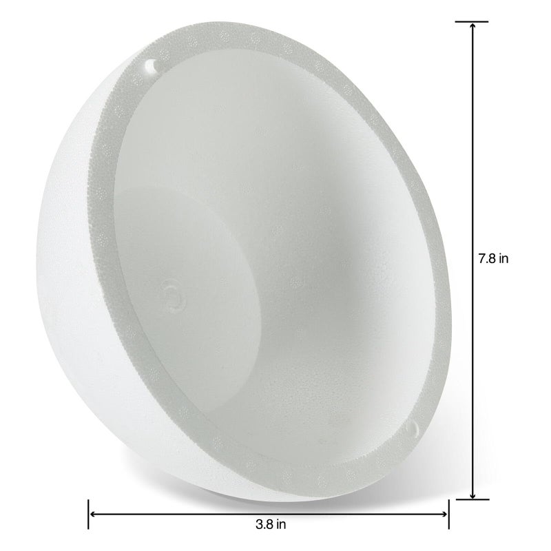 FloraCraft SmoothFoM Hollow Half Ball 3.9 Inch x 7.9 Inch White - Image 2